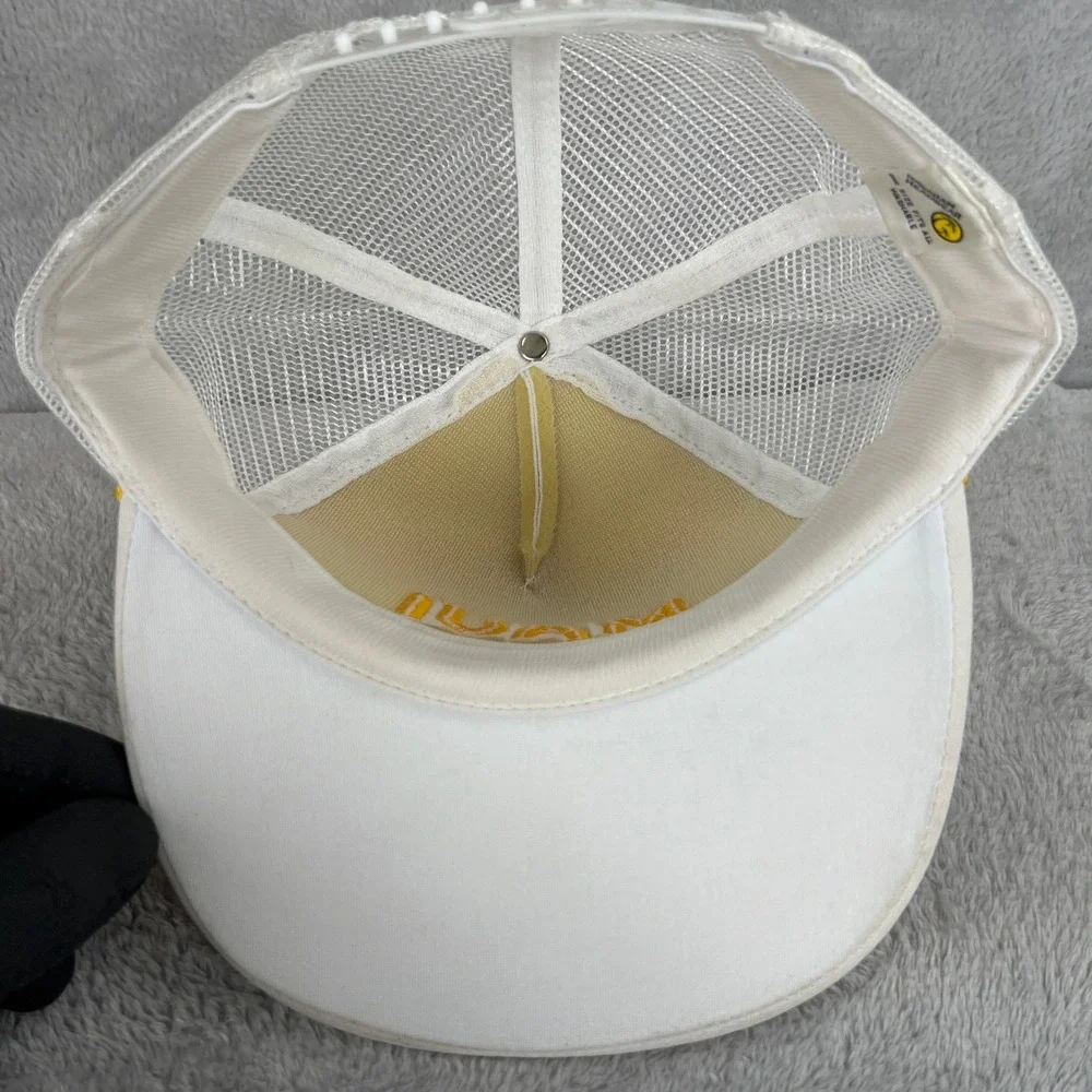 Vintage Maui Hawaii Trucker Hat White 90s Mesh Snapback Surf Island Souvenir